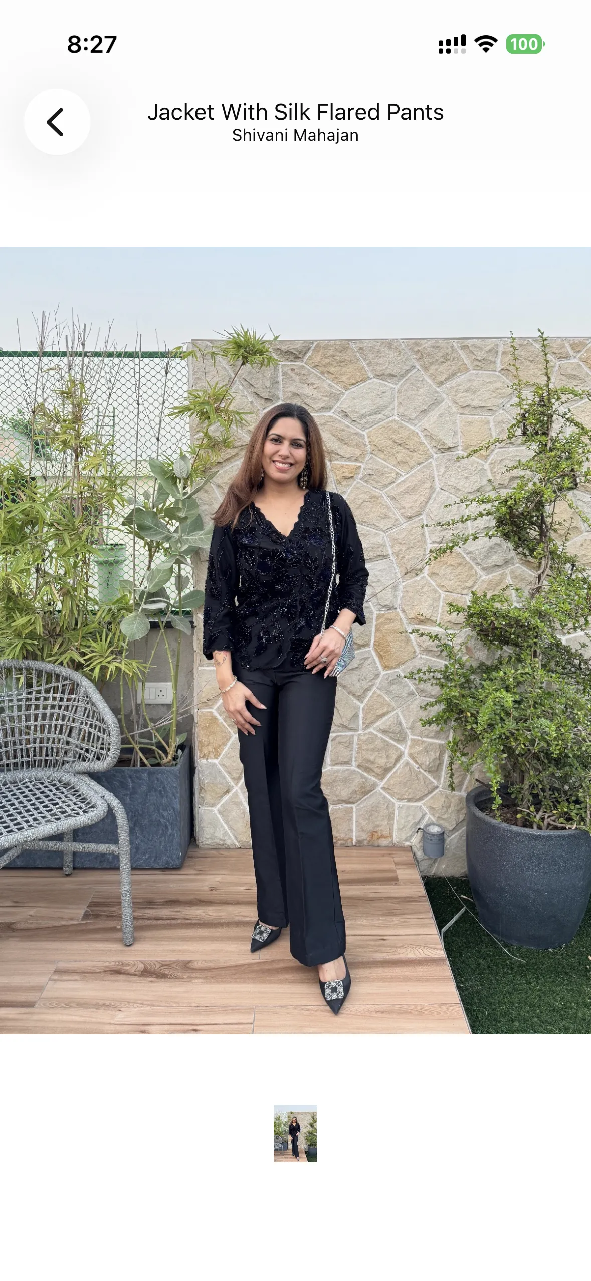Jacket With Silk Flared Pants