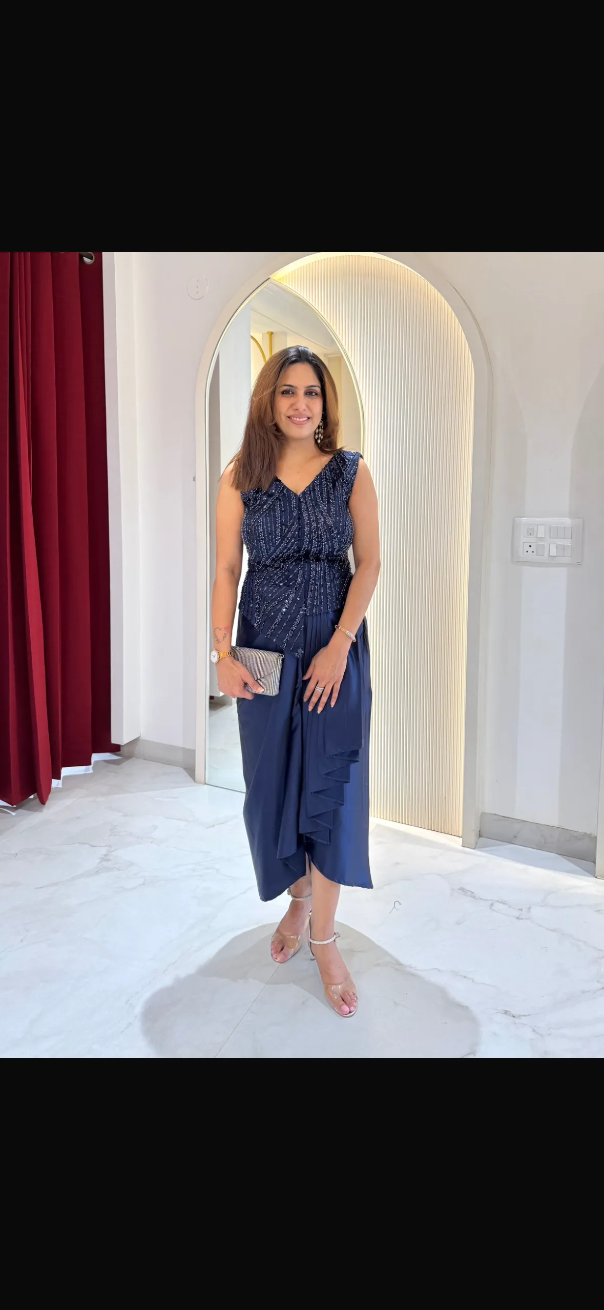 Navy Sarong Set